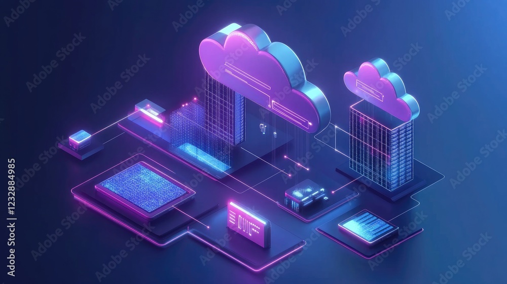 Poster Cloud Computing System Network Data Servers Storage
