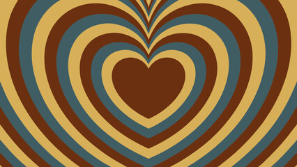 This vector design features a series of vibrant, concentric hearts arranged in warm colors, perfect for Valentine's Day themes and romantic occasions