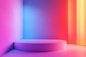 Modern Abstract Studio Setting With Vibrant Gradient Colors for Creative Projects. Generative AI