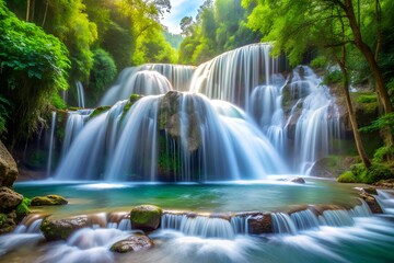 Obraz premium smooth-waterfall