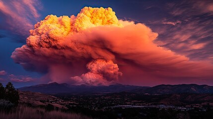 Majestic Sunset Illuminates Massive Wildfire Smoke Plume