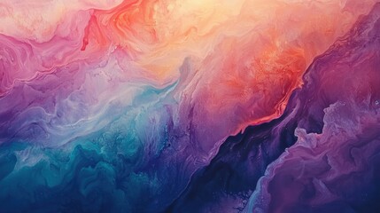 Vibrant Abstract Swirls of Pink, Purple, and Blue on Canvas Background