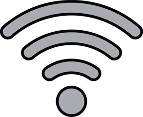 Wi-Fi Black Color Vector Icon,Adobe illustration Graphic design 