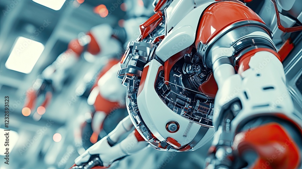 Aufkleber advanced robotic technology futuristic machine design