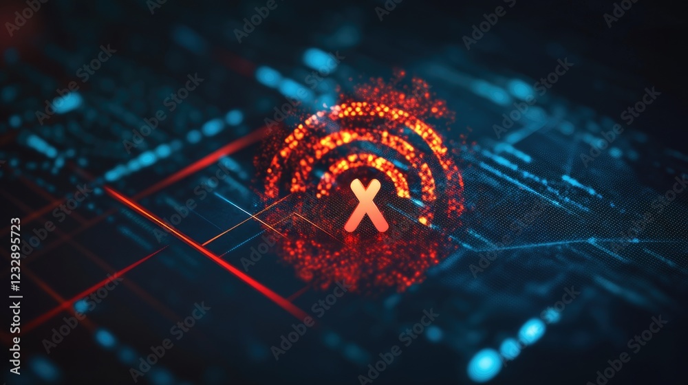 Poster Digital Network Disconnection Abstract Visualization