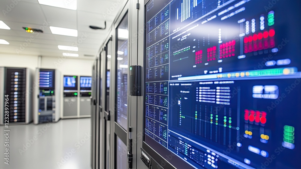 Poster Data Center Server Room Monitoring System Display