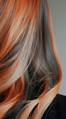 Naklejka premium Subtle Warm Orange to Cool Gray Tone Gradient Transition Abstract Background
