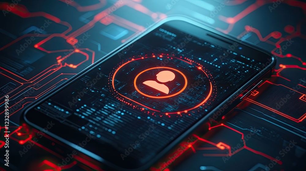 Poster digital profile icon displayed on smartphone screen