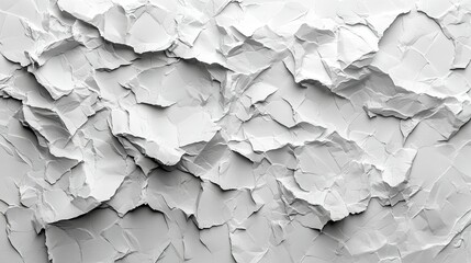 Abstract Texture of Crumpled White Paper Surface