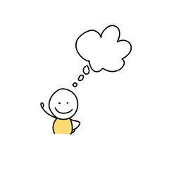 Simple Set thinking Vector