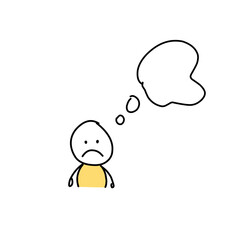 Simple Set thinking Vector