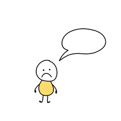 Simple Set thinking Vector