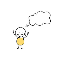 Simple Set thinking Vector