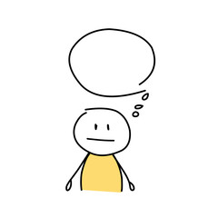 Simple Set thinking Vector