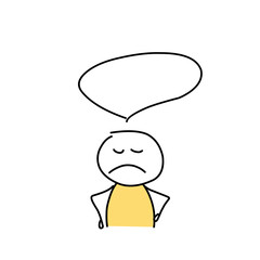 Simple Set thinking Vector