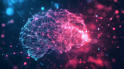 Futuristic digital brain with glowing neural connections showcasing advanced AI technology