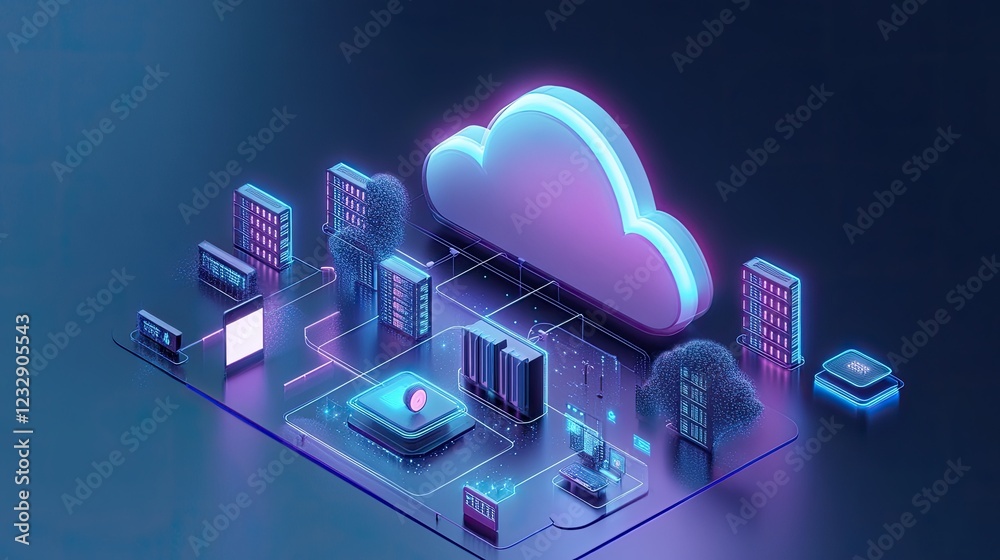 Poster Cloud Computing System Network Data Servers Infrastructure