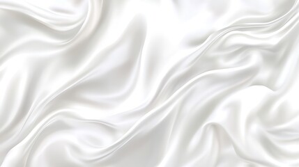 Elegant Draped White Silk Fabric Texture
