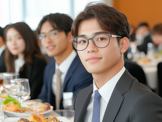 Young people at business meeting