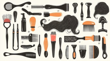 Hair Styling Tools and Accessories Collection for Beauty Professionals