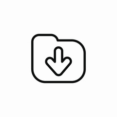 folder downliad file icon sign vector