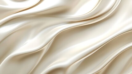 Fototapeta premium Elegant Cream Silk Fabric Draped Softly