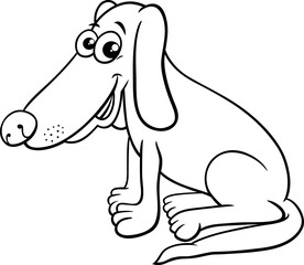funny cartoon dog animal character giving a paw