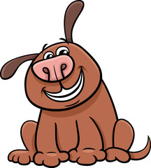 happy cartoon dog or puppy animal character