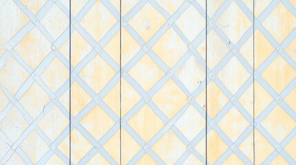 Elegant Wooden Background with Blue and Yellow Diamond Patterns