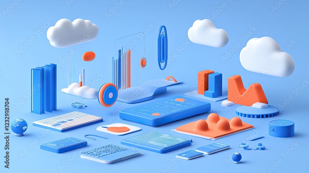 Poster Abstract Cloud Computing Data Visualization Design