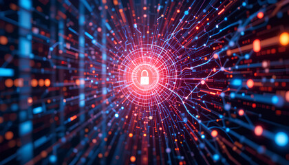 Digital background perfect for tech processes, business data transfer & encryption, neural networks, digital archives,  artificial intelligence, sound and graphic presentation, science, education, etc