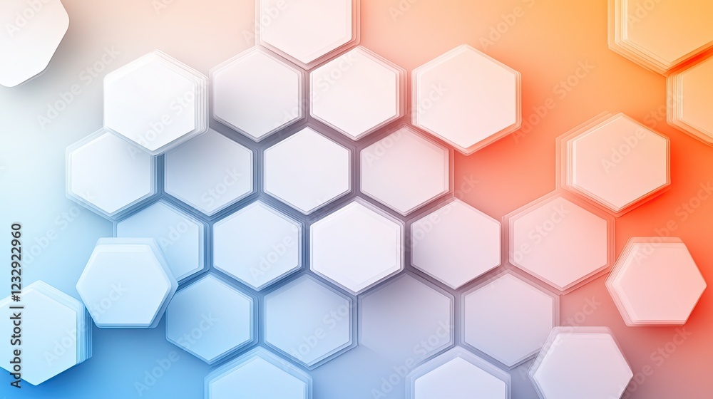 Poster Abstract Hexagon Pattern Background Design