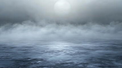Fototapeta premium Serene Foggy Seascape With Light Above