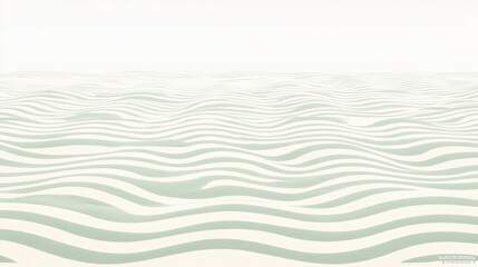 Obraz premium Calm Minimalist Ocean Waves Under Soft Light and Pale Sky