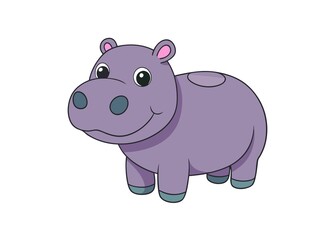 Hippopotamus vector illustration 