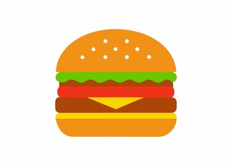 hamburger on a white background vector illustration 