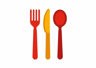 fork and spoon vector illustration 