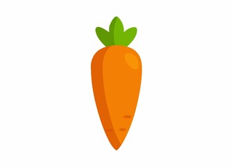 carrot with leaf vector illustration 