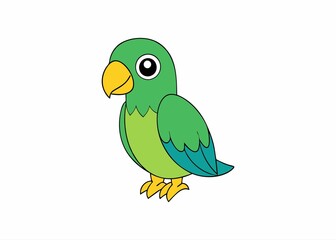 parrot on a branch vector illustration