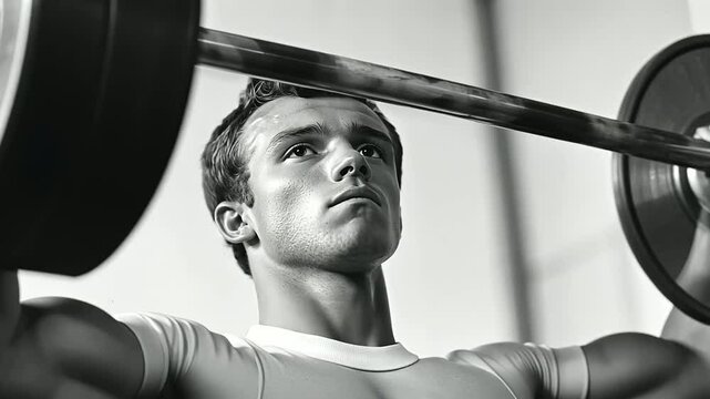 Weightlifter Preparing for Personal Best Lift