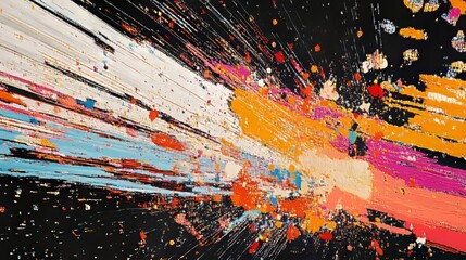 System crash visualized with glitching code strings, abstract program errors in virtual space.