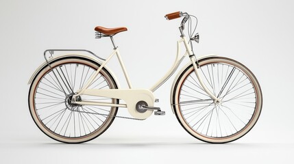 Elegant vintage bicycle with leather seat and classic design elements