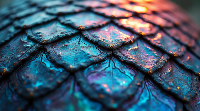 Scale texture with iridescent reflections