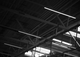 Diagonal industrial ceiling illustration backdrop