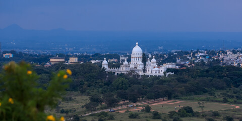 Historic Lalitha Mahal palace in suburbs of Mysore city in India, built in 1921