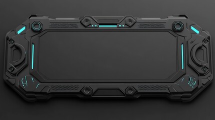 Fototapeta premium Futuristic Black Tech Device Display Panel