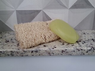 Vegetable bath loofah with soap