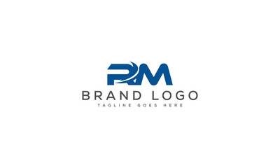 letter RM logo design vector template design for brand.