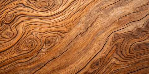 Detailed wood surface showcasing stunning waves and knots, highlighting the natural beauty of the wood. The warm tones enhance the organic feel, ideal for any design project