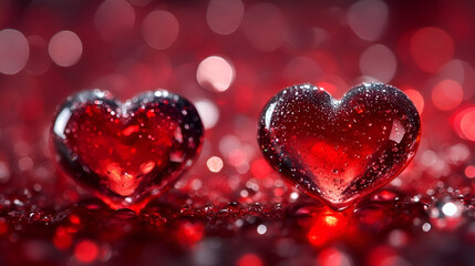 Attributes of lovers. Hearts, flowers, candles.